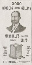 1899 AD.(XH63)~J.E. MARSHALL, BOSTON. MARSHALL’S SARATOGA POTATO CHIPS picture