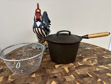3 Quart Saucepan W/ Deep Fat Fryer basket, Lid, Fully Restored, Ready To Use picture