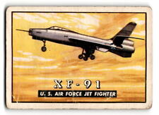1952 Topps Wings #9 XF-91 U.S. Air Force Jet Fighter picture