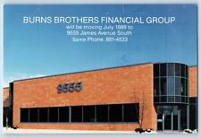 Bloomington Minneapolis Postcard Burns Brothers Financial Group Exterior c1960 picture