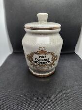 Vintage 1970’s ELI LILLY Pharmacy APOTHECARY Jar PRO DOLORE Moderata DARVOCET  picture