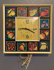 VERY RARE Vintage Retro General Electric Model 2548 Wall Clock FRUIT DESIGN picture