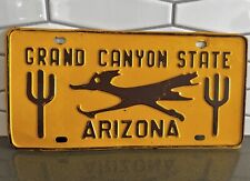 Vintage STEEL 1960's Road Runner ARIZONA  License Plate Grand Canyon Phoenix picture