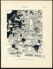 Carnival Animals HARRISON CADY 1905 Cartoon Dressed Frogs Bunny Bugs Rowing Club picture