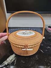 Vintage Nantucket Basket Purse Mallard Ducks By Donna Cifranic 1990 With Ivory picture