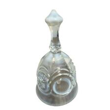 Fenton French Opalescent bell knobby bull's Eye Bell white glass vintage picture