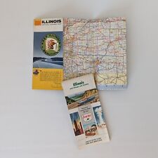 2 Vintage 1966 Maps Of Illinois - Official Highway Map/Sinclair Map - Excellent picture