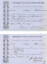 Jacob Little - Michigan Central Railroad Co. - Pair of Transfer Receipts - Autog picture