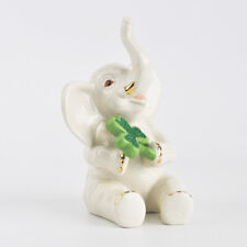 Lenox Emerald Shamrock Elephant Sculpture Figurine Collection Statue Gift picture