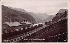RPPC Myrdal Aurland Norway Train Railroad Depot Station Photo Vtg Postcard C36 picture