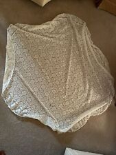 White Vintage Hand Crochet Tablecloth Lace Table Topper Flower Doily picture