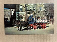 Postcard Milwaukee WI Wisconsin Pabst Brewery Blue Ribbon Beer Horse Wagon picture