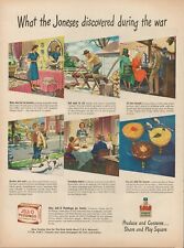 1944 Jell-O Pudding Gelatin War Effort Vintage Print Ad Buy Bonds Home Work Bar picture