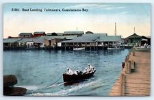 Postcard Cuba c1910s Guantanamo Bay Caimanera Boat Landing E7 picture