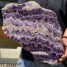 11.77LB  Natural Amethyst Crystal Slice Crescent shaped Hand Cut Repai picture