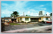 Vintage Postcard Three Palms Motel Hollywood Florida picture