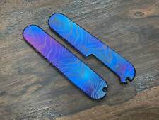 Flamed TOPO 91mm Titanium Scales for Swiss Army SAK picture
