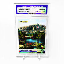 LAKE IN FAIRMOUNT PARK Art Card 2023 GleeBeeCo Holo History Slabbed #LKRV-L /49 picture