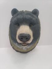 Vintage~Taxidermy Style~Black Bear Head Plaster Wall Plaque Mount~Excellent picture