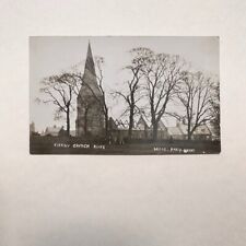 Kirkby Church Ruins Postcard RPPC Nottinghamshire Briggs Photo Fire Erewash picture