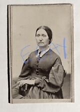 Vintage 1860s CDV Photo Woman Holding CDV Album - GRANVILLE, OHIO - Scribner picture