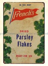 1940s FRENCH FRENCH'S PARSLEY FLAKES SPICE CAN metal tin sign house accessories picture