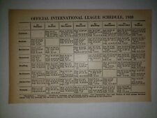 Baltimore Orioles Montreal Royals Buffalo Bisons Reading Keystones 1928 Schedule picture