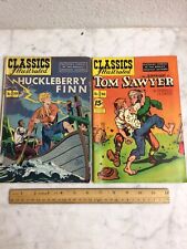 Lot Of 2 Classic Illustrated Comics Tom Sawyer #50 Huckleberry Finn Comic Books picture