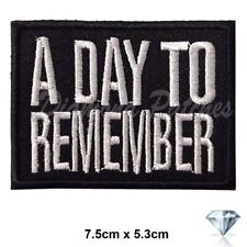 A day to remember embroidery patch iron sew on goth slogan  fashion badge biker picture