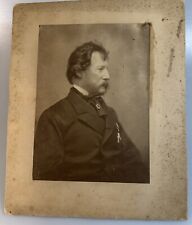 Antique Photograph of Author George Mountfort w/ 1884 Obituary Article picture