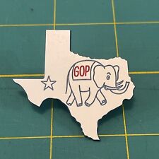 USA Republican GOP Elephant Lapel Pin With Texas Star State Vintage picture