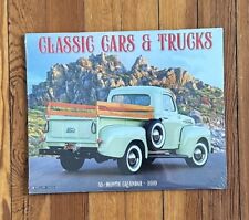 Brand New Classic Cars & Trucks 18 Month Calendar 2019 Willow Creek Press Uline picture