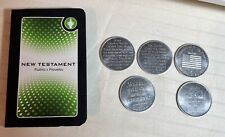 Pocket Gideons New Testament Psalms Bible Mini Book With Religious Tokens picture