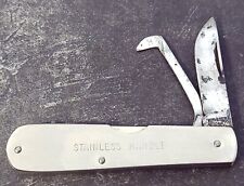 KUTMASTER Knife Made in Utica NY USA CASTRATION Stainless Steel Handles Vintage picture