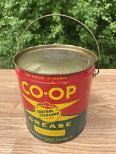 Old 10 Lb Grease Bucket Can Farmers Union Central Exchange Co-Op Multi-Grease-W picture