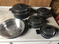 Miracle Maid West Bend Anodized 9 Piece Set MADE IN THE USA Vintage Pots picture
