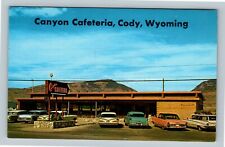 Cody WY, Canyon Cafeteria, Wyoming Vintage Postcard picture