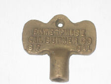 Antique Brass  Valvve Key ENTERPRISE OIL BURNER CO picture