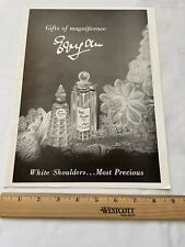 Evyan White Shoulders Most Precious Parfums VTG  1953 Ad Germaine Monteil Powder picture