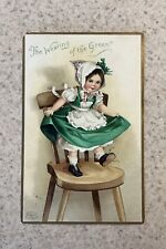 Clapsaddle Embossed St Patrick's Day Postcard  Wearing of the Green Young Girl picture