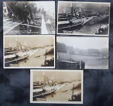 Lot (5) REAL PICTURE POSTCARDS SS EASTLAND SHIP DISASTER - RPPC Ideal Studio AZO picture