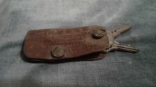 Vintage E. O. Webber Motor Co. Wilson Kansas Leather Key Holder And Keys picture