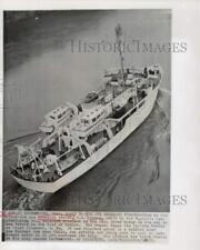 1963 Press Photo Sea research vessel the SS Pierce passing Portsmouth, Ohio picture