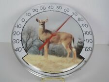 The Original Ohio Buck Deer Jumbo Dial Outdoor Thermometer 1985 Made in USA EUC picture
