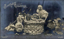 RPPC Birthday Greetings Real Photo Post Card Vintage picture