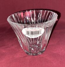 Vintage 24% Lead Crystal Votive Candle Holder Clear Glass 3.25