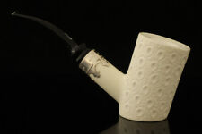 IMP Meerschaum Pipe - Lattice Poker - Hand Carved with fitted case i2520 picture