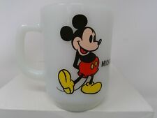 Vintage Walt Disney Productions Mickey Mouse Anchor Hocking Milk Glass Mug picture