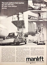 1977 Manlift Aerial Work Platforms Print Ad Air Force Military Aircraft picture