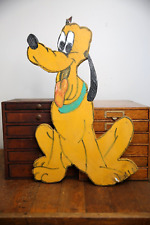Vintage Goofy Pluto Dog Sign Store Display wood Cartoon Artwork Animation Disney picture